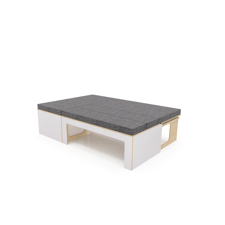Low Height Laminated L Shaped Universal Bed